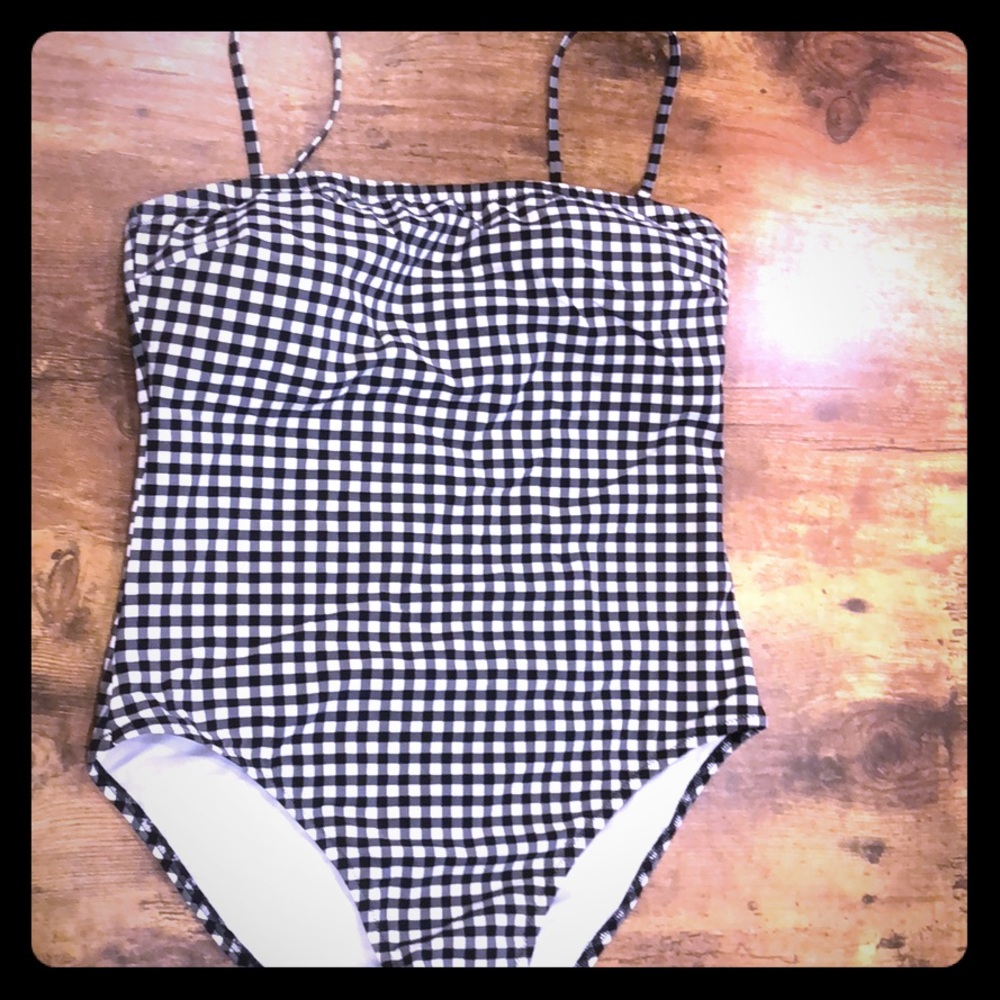 J. Crew Gingham One-Piece Swimsuit-Sz 6